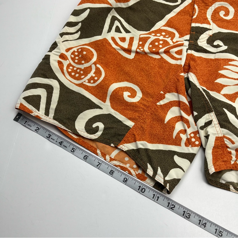 Patagonia Board Shorts Mens Size 31 Orange Drawstring Wavefarer‎ Swim Summer - Picture 9 of 11